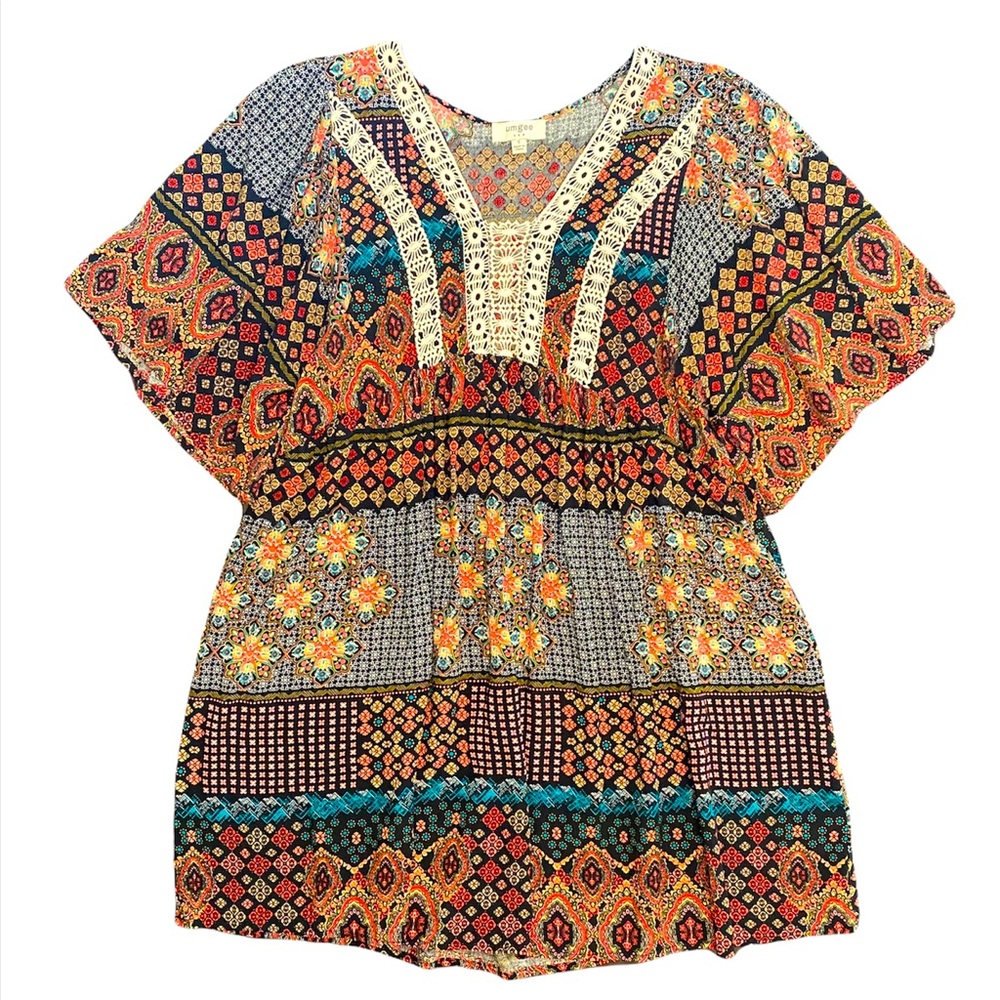 Umgee Patchwork Blouse